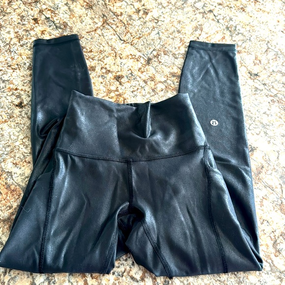 Lululemon shimmer black leggings! - Picture 1 of 5